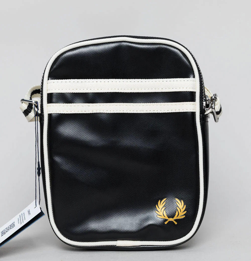 Fred Perry Classic Small Side Bag Black/Ecru - Image 2
