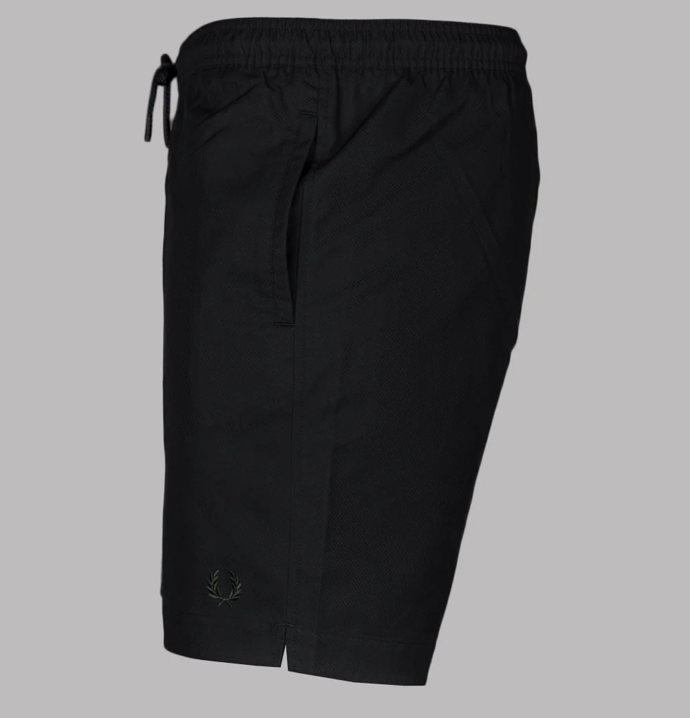 Fred Perry Classic Swim Shorts Black/Court Green - Image 2