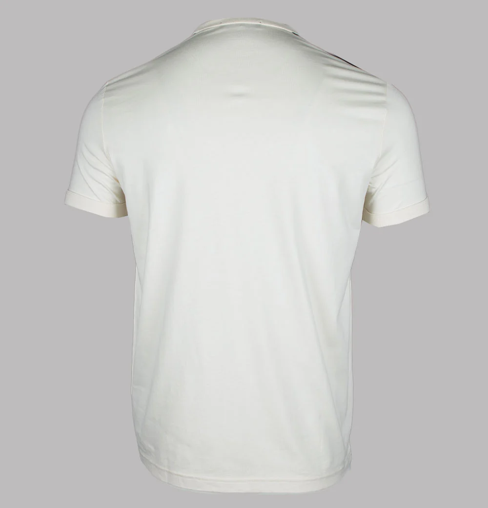 Fred Perry Contrast Tape Ringer T-Shirt Ecru - Image 2