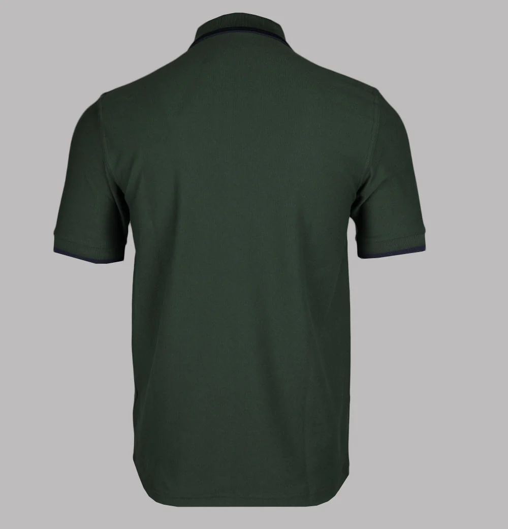Fred Perry Crepe Pique Polo Shirt Court Green - Image 2