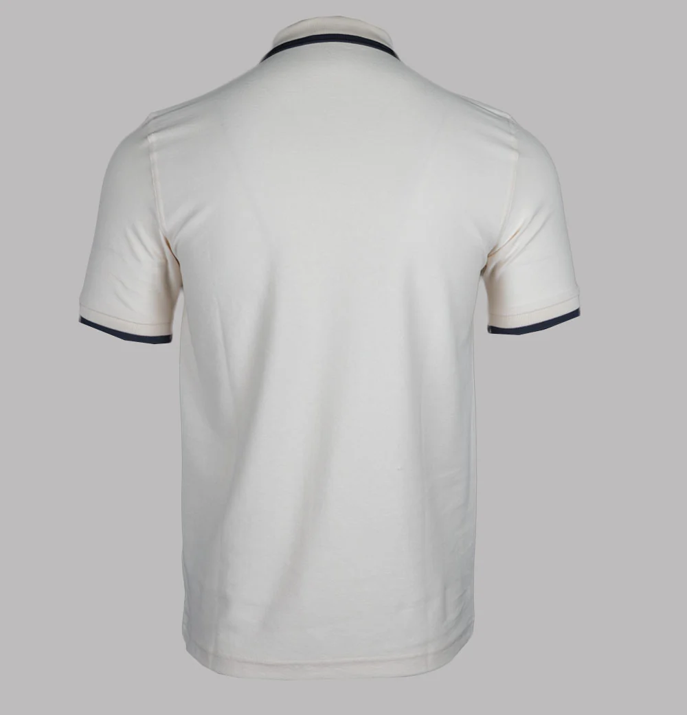 Fred Perry Crepe Pique Polo Shirt Silky Peach - Image 2