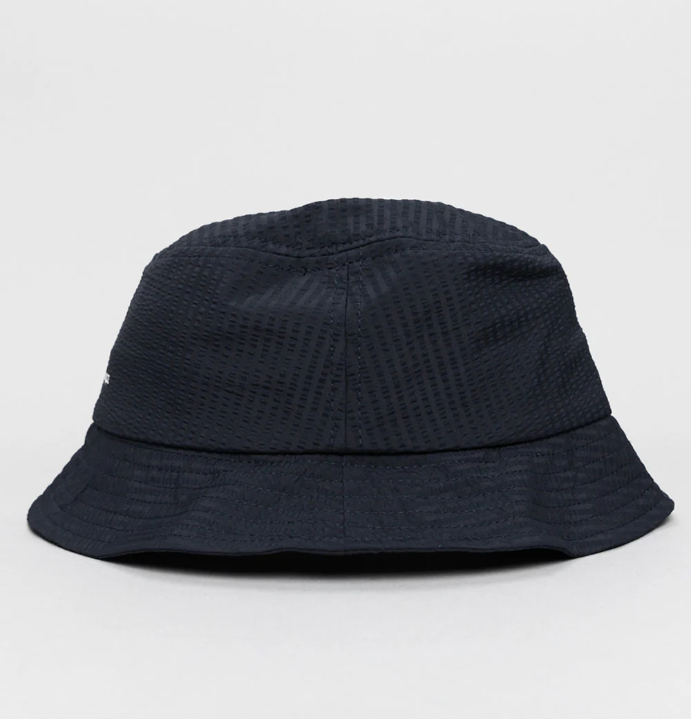 Fred Perry Dual Branded Seersucker Bucket Hat Navy - Image 2