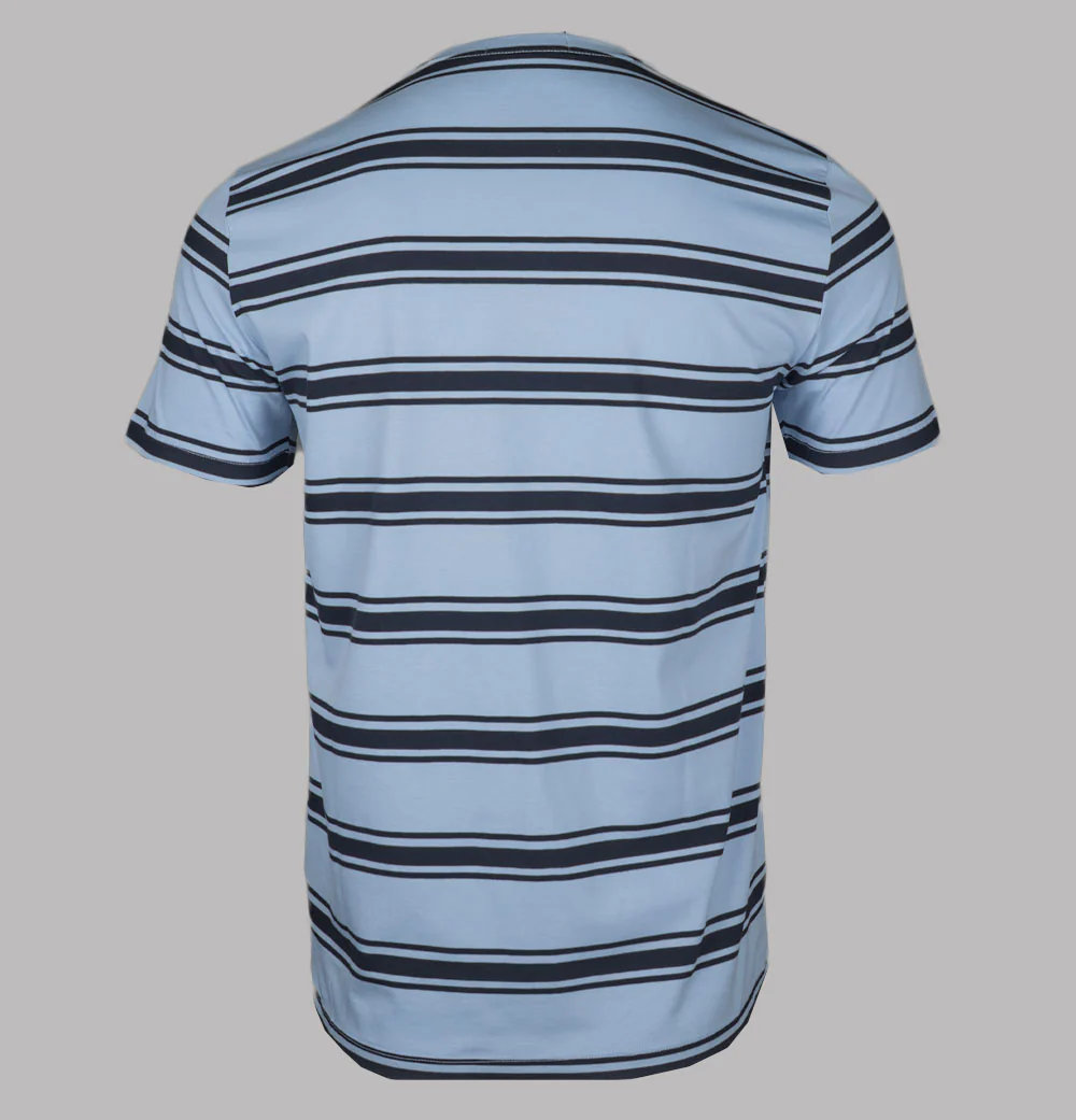 Fred Perry Fine Stripe T-Shirt Light Smoke - Image 2