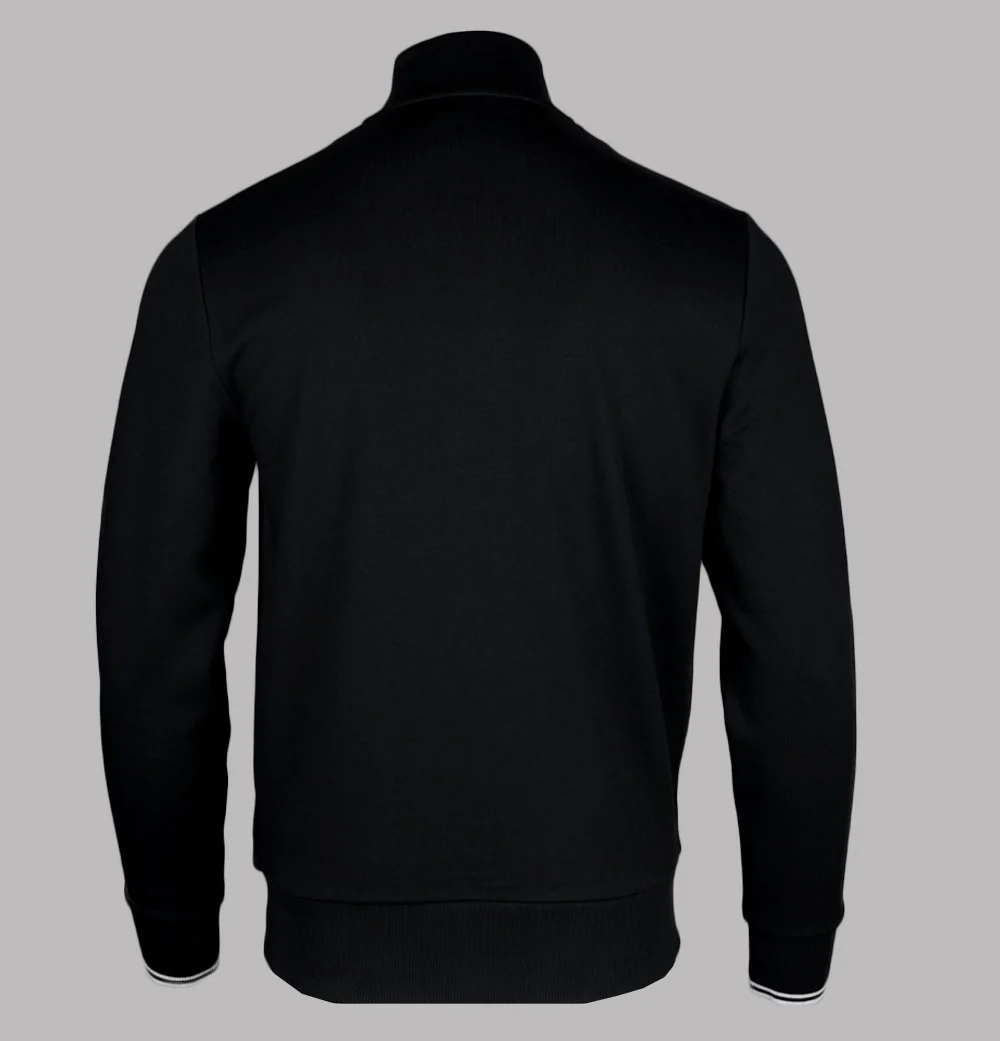 Fred Perry Half Zip Sweatshirt Black - Image 2