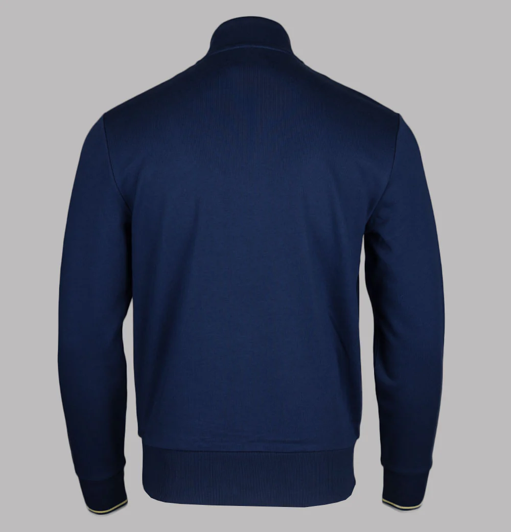 Fred Perry Half Zip Sweatshirt French Navy/Champions Gold/Stockport Blue - Image 2