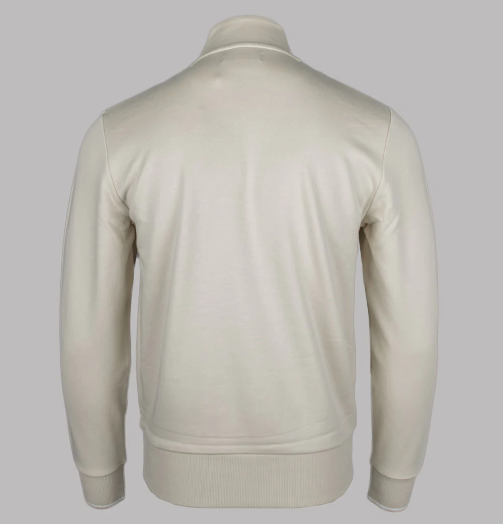 Fred Perry Half Zip Sweatshirt Oatmeal/Black - Image 2