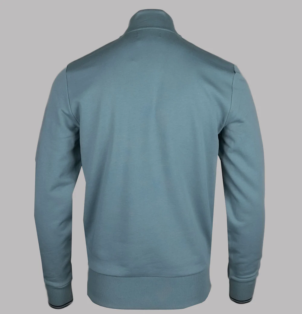 Fred Perry Half Zip Sweatshirt Stockport Blue/Navy - Image 2