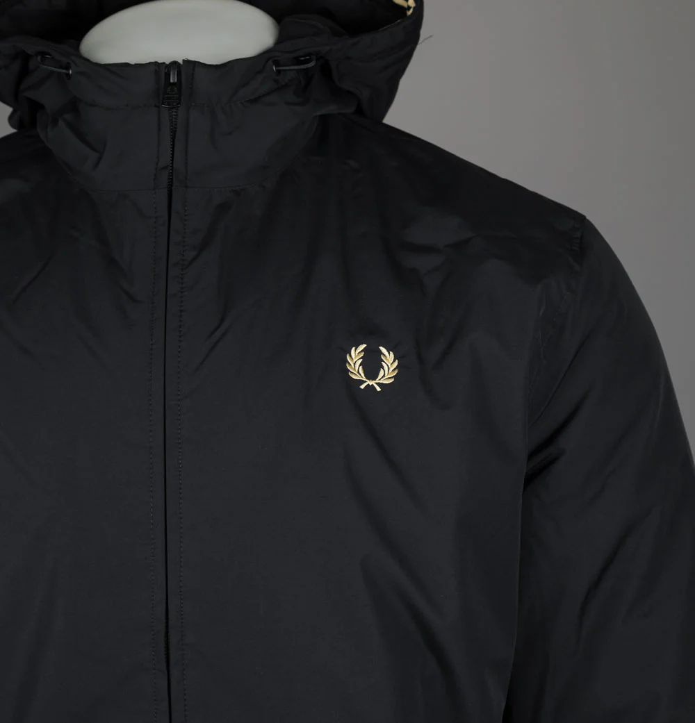 Fred Perry Hooded Brentham Jacket Black - Image 3