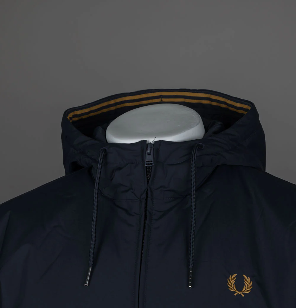 Fred Perry Hooded Brentham Jacket Navy - Image 3