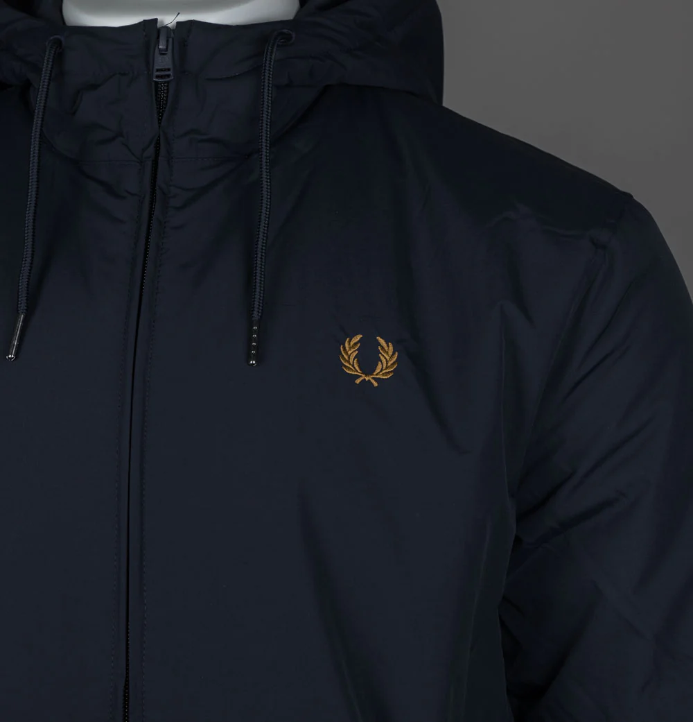 Fred Perry Hooded Brentham Jacket Navy - Image 4