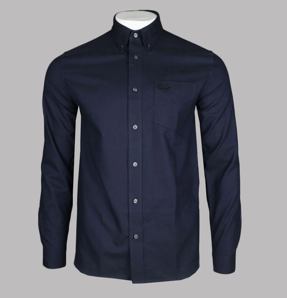 Fred Perry LS Brushed Oxford Shirt French Navy