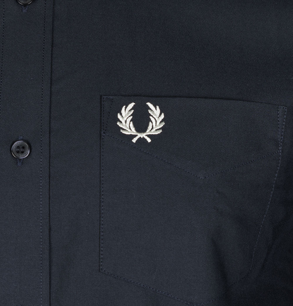 Fred Perry LS Oxford Shirt Navy - Image 4