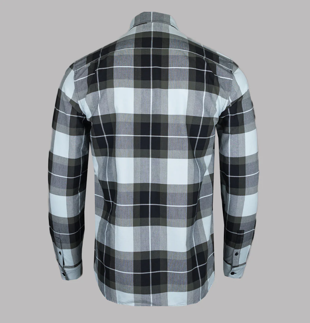 Fred Perry LS Tartan Shirt Light Ice - Image 2