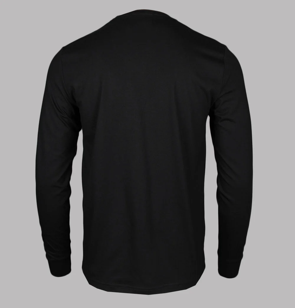 Fred Perry LS Twin Tipped T-Shirt Black/Carrington Brick/Whisky Brown - Image 2