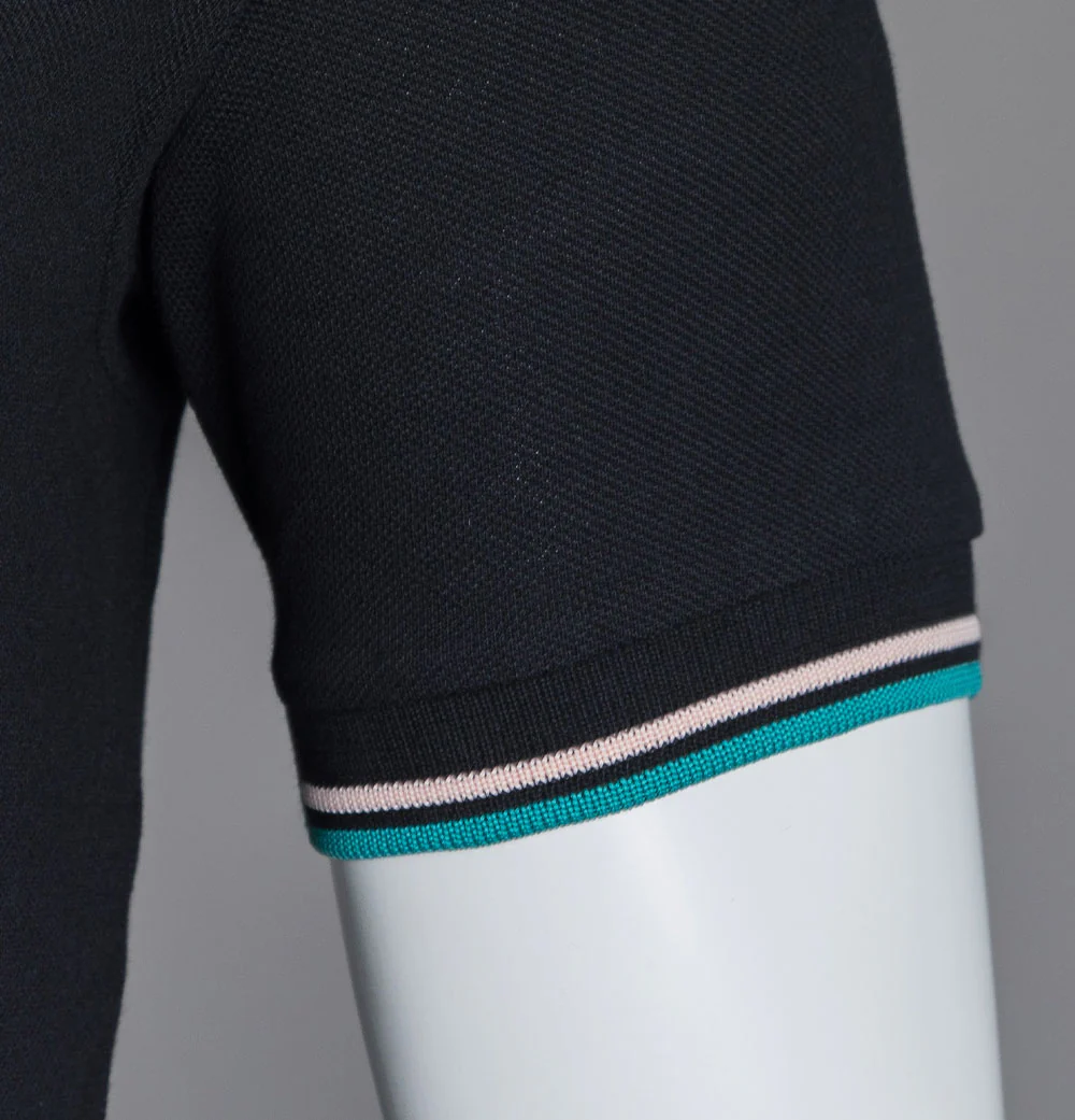 Fred Perry M3600 Black/Peach/Dark Mint - Image 5