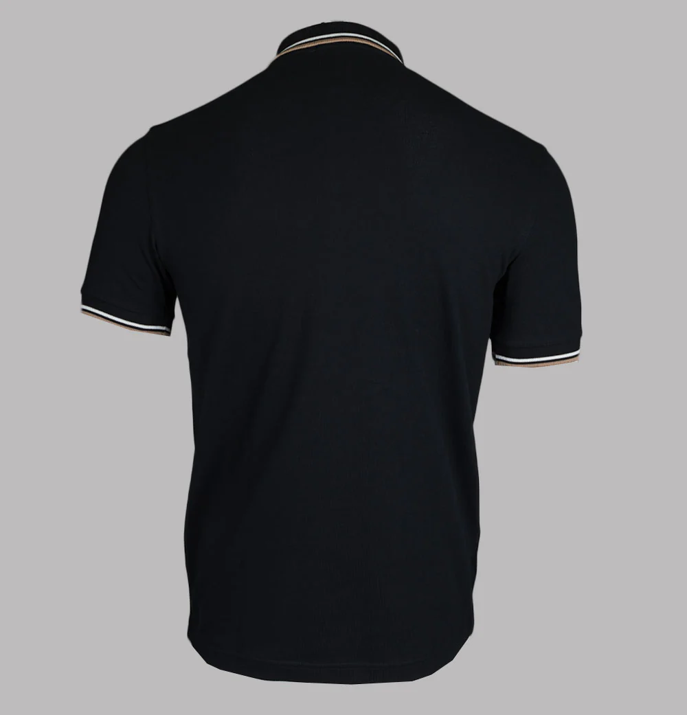 Fred Perry M3600 Polo Shirt Black/Snow White/Warm Stone - Image 2