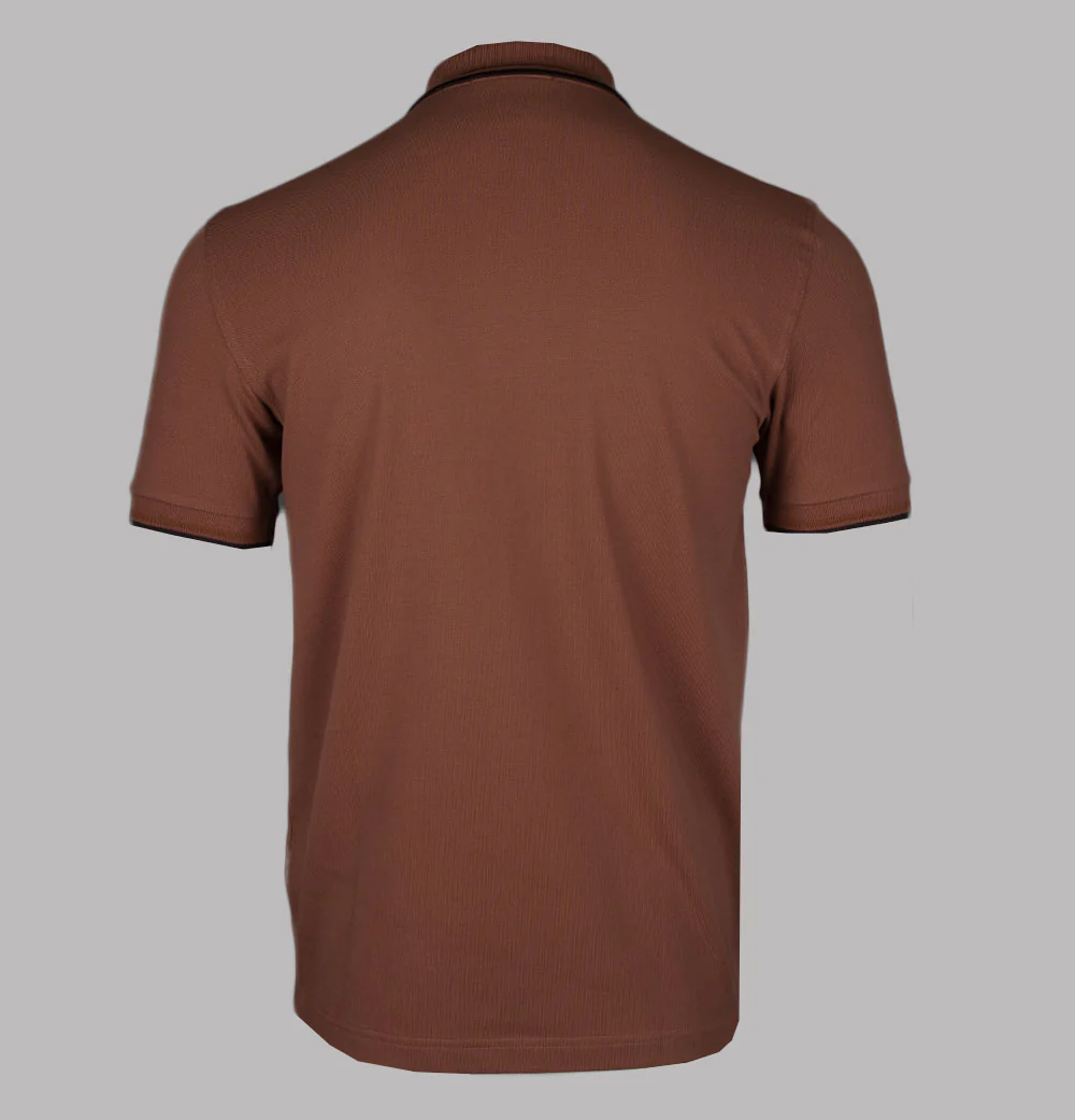Fred Perry M3600 Polo Shirt Cinnamon/Nut Flake/Carrington Brick - Image 2