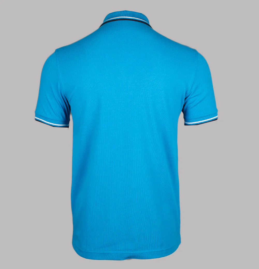 Fred Perry M3600 Polo Shirt Court Blue/Ecru/Navy - Image 2