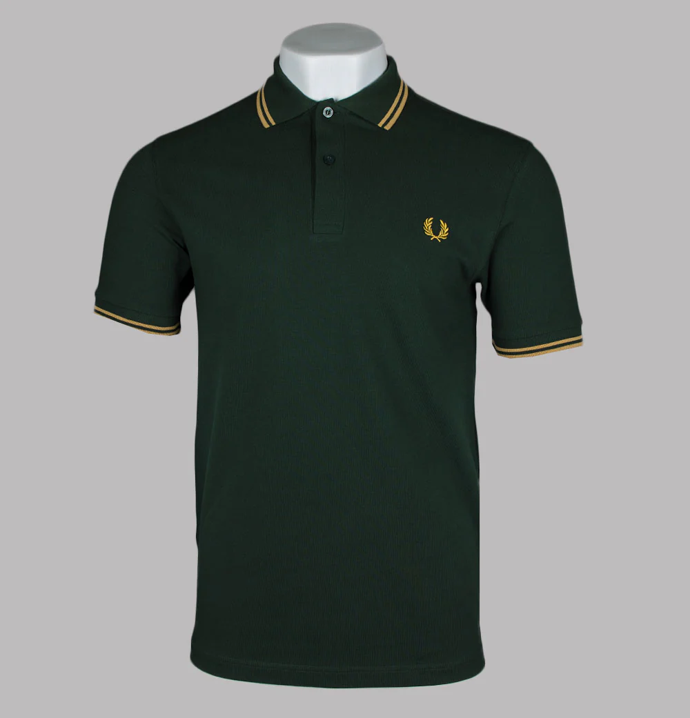 Fred Perry M3600 Polo Shirt Court Green/Honeycomb