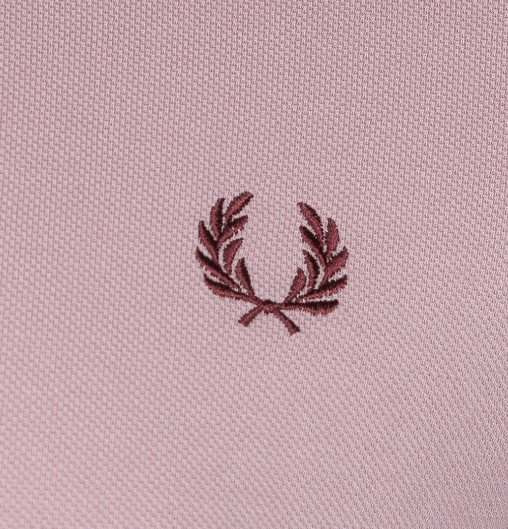 Fred Perry M3600 Polo Shirt Dusty Rose Pink/Shaded Stone - Image 4