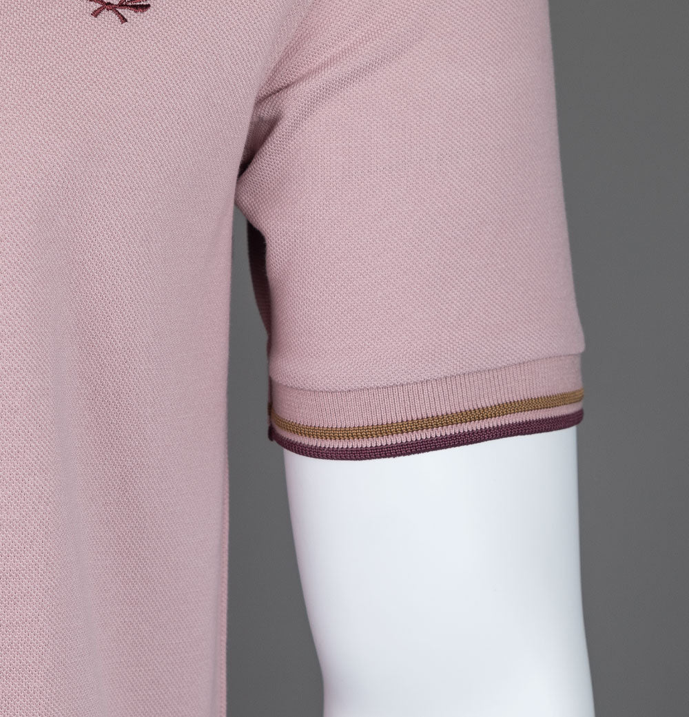 Fred Perry M3600 Polo Shirt Dusty Rose Pink/Shaded Stone - Image 5