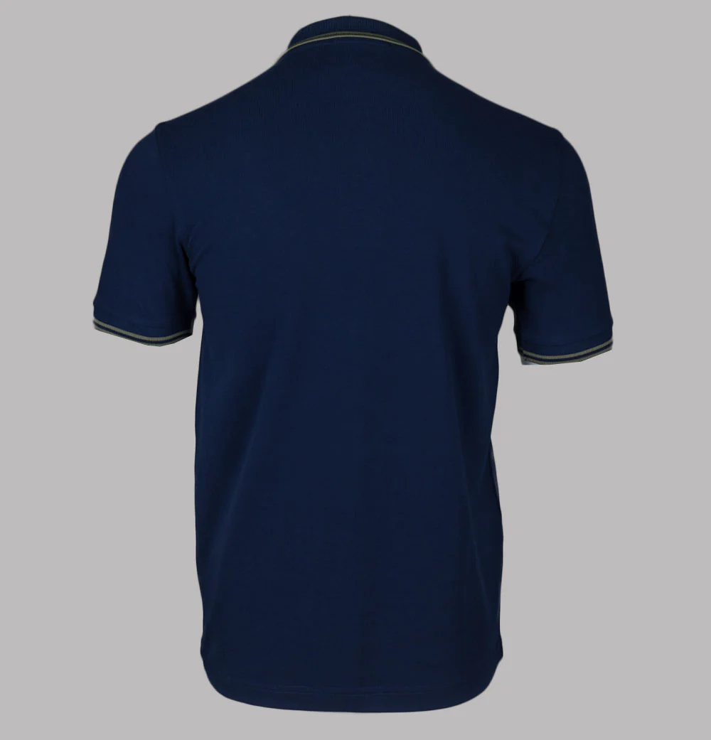 Fred Perry M3600 Polo Shirt French Navy/Olive Mint - Image 2