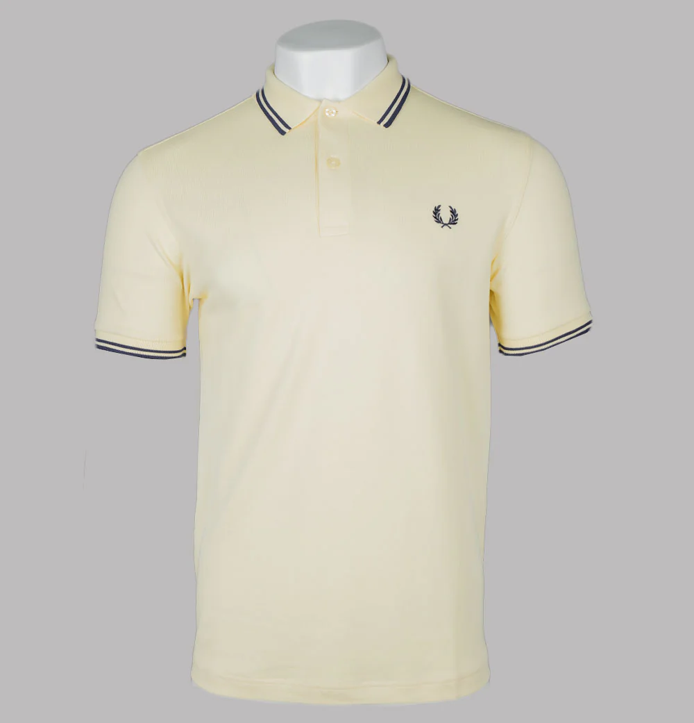 Fred Perry M3600 Polo Shirt Ice Cream/French Navy