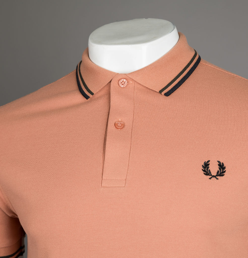 Fred Perry M3600 Polo Shirt Light Rust - Image 3