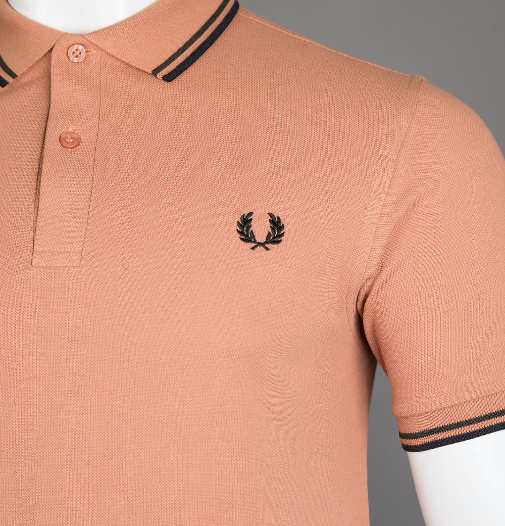 Fred Perry M3600 Polo Shirt Light Rust - Image 4