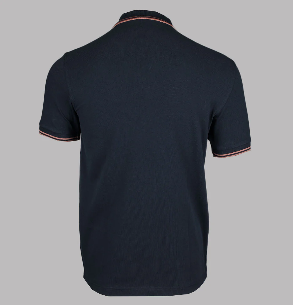 Fred Perry M3600 Polo Shirt Navy/Cinnamon - Image 2