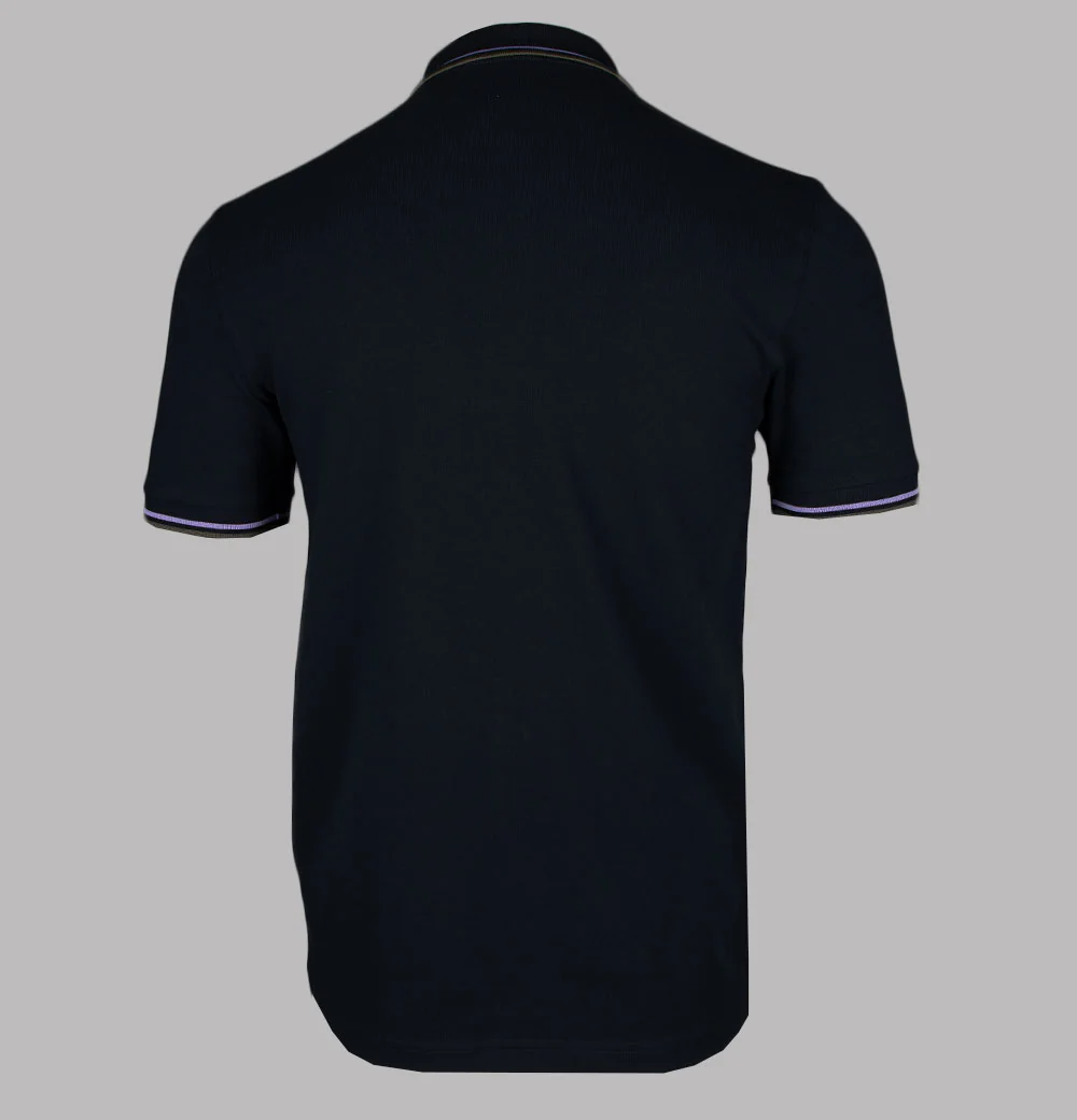Fred Perry M3600 Polo Shirt Navy/Ultra Violet/Laurel Wreath Green - Image 2