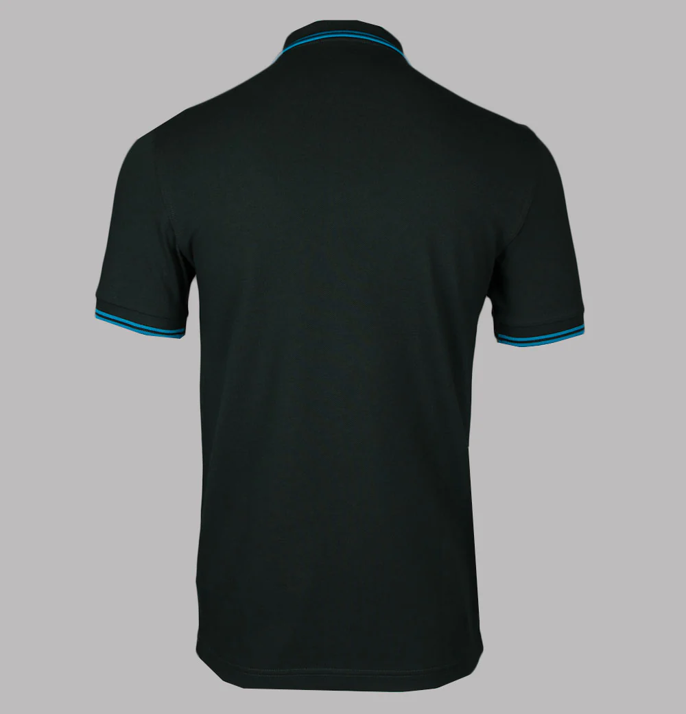 Fred Perry M3600 Polo Shirt Night Green/Ocean - Image 2