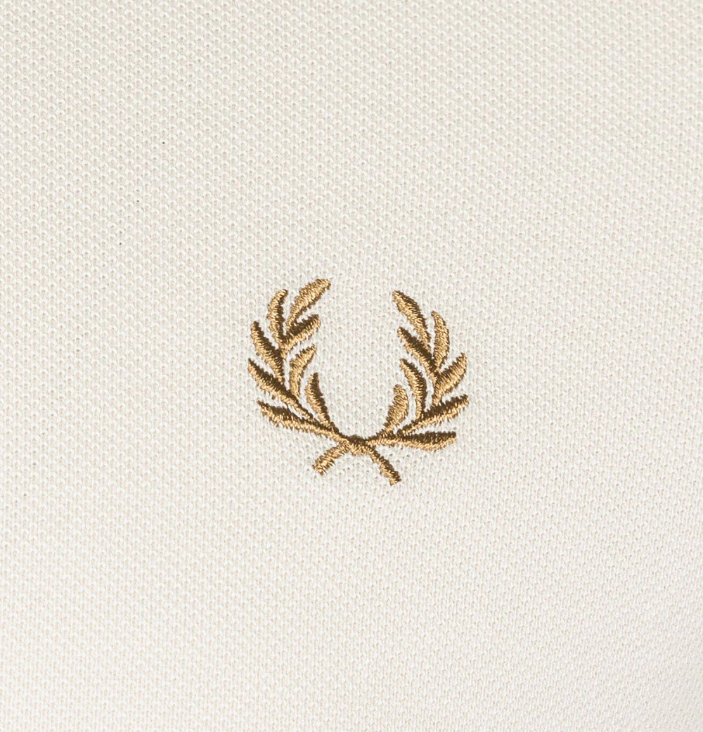 Fred Perry M3600 Polo Shirt Oatmeal/Dark Caramel - Image 4