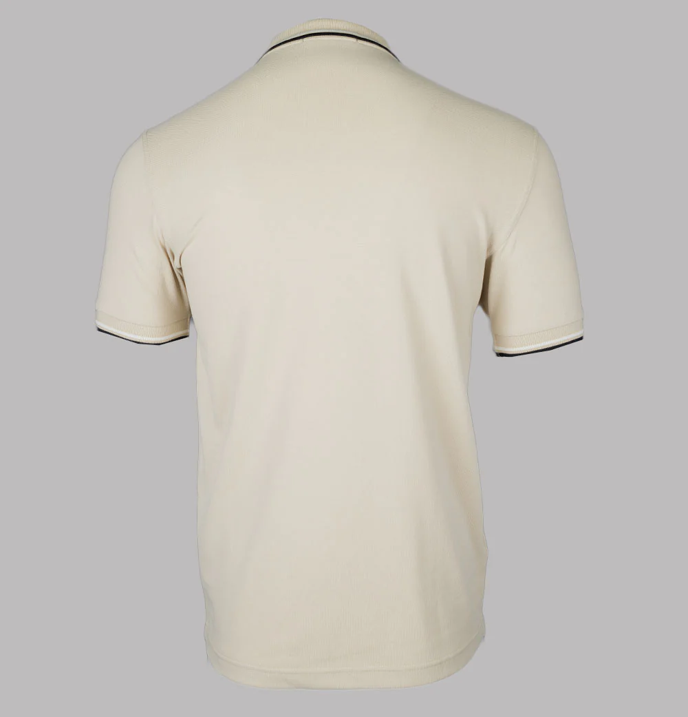 Fred Perry M3600 Polo Shirt Oatmeal/Ecru/Black - Image 2
