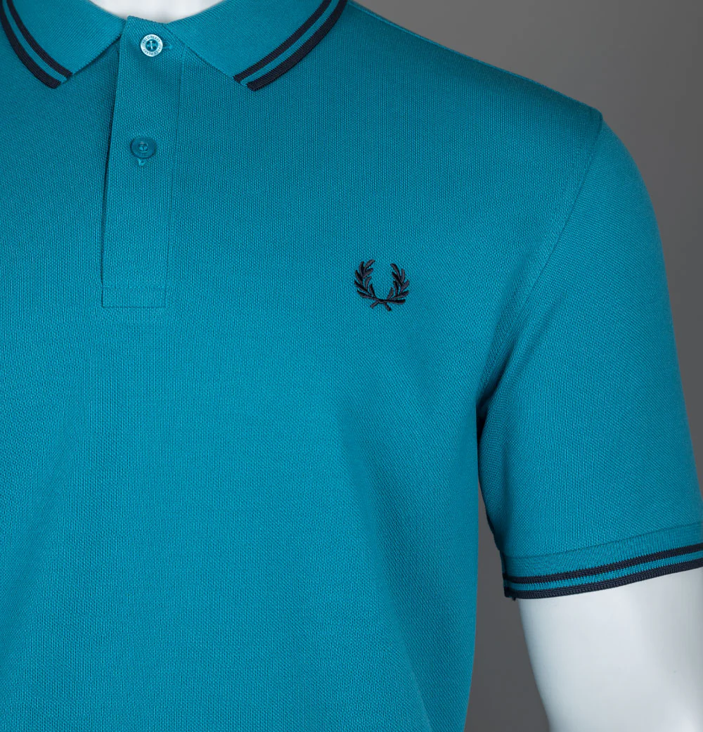 Fred Perry M3600 Polo Shirt Ocean/Navy - Image 4