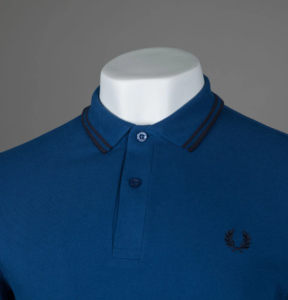 Fred Perry M3600 Polo Shirt Shaded Cobalt/Navy - Image 3