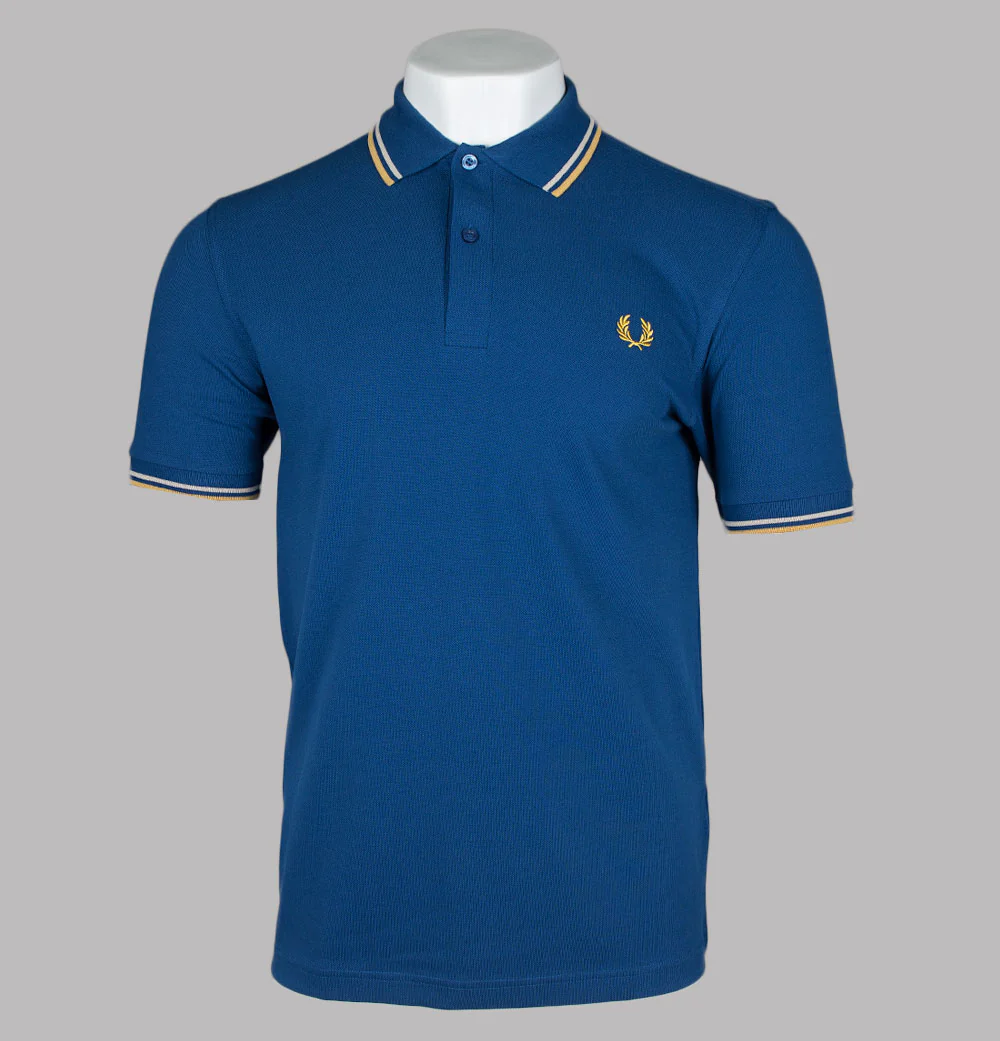 Fred Perry M3600 Polo Shirt Shaded Cobalt/Oatmeal/Honeycomb