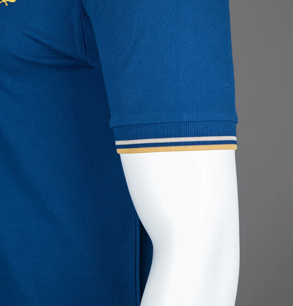 Fred Perry M3600 Polo Shirt Shaded Cobalt/Oatmeal/Honeycomb - Image 4