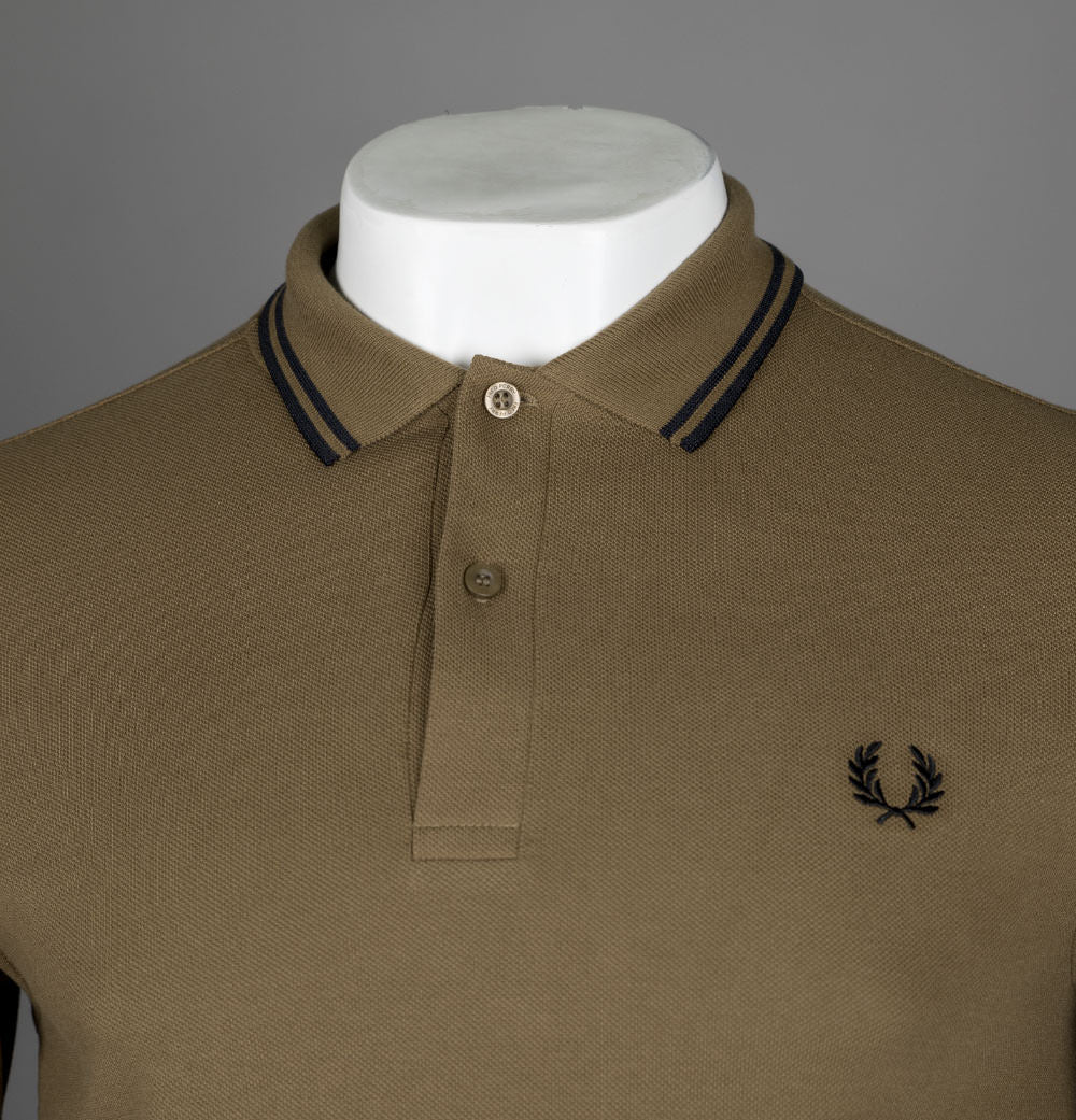 Fred Perry M3600 Polo Shirt Shaded Stone - Image 3