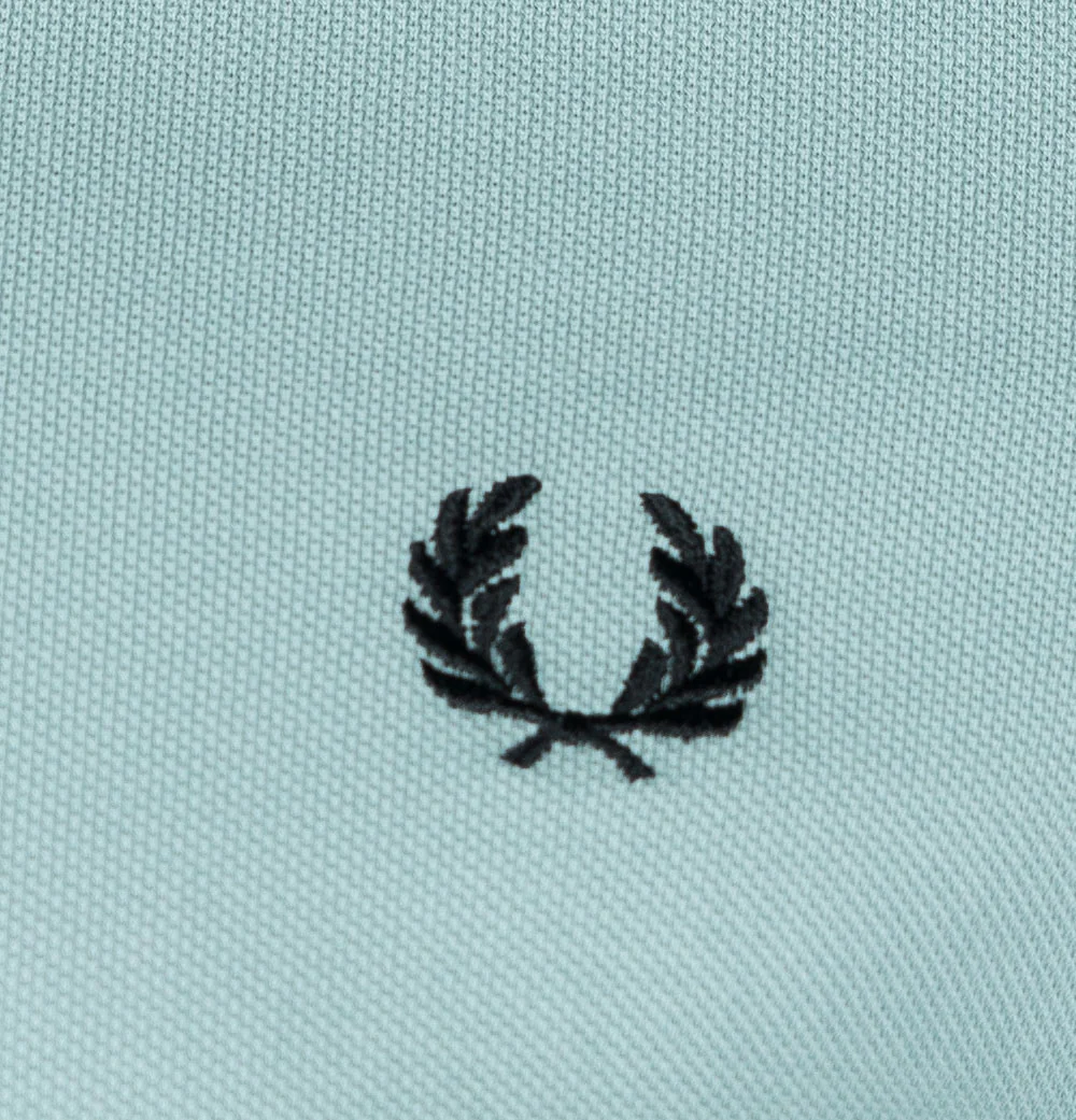 Fred Perry M3600 Polo Shirt Silver Blue/Black - Image 4