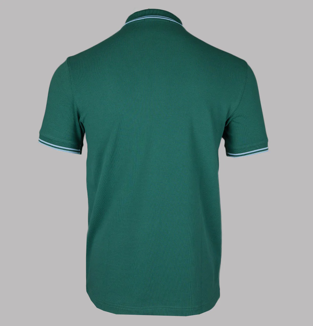 Fred Perry M3600 Polo Shirt Sport Green/Track Blue - Image 2