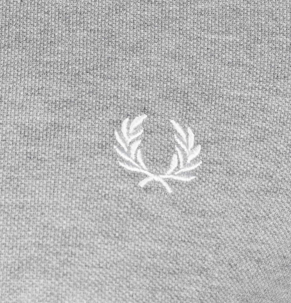 Fred Perry M3600 Polo Shirt Steel Marl/White - Image 4