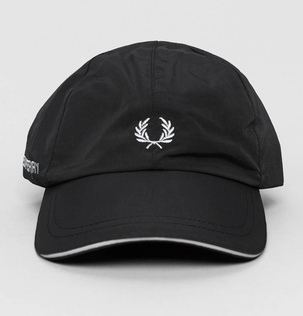 Fred Perry Piped Dual Branded Cap Black/Limestone - Image 2