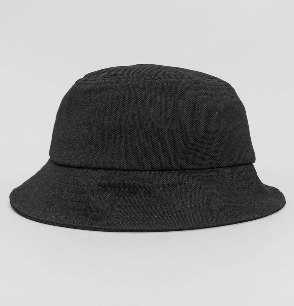 Fred Perry Pique Bucket Hat Black - Image 3