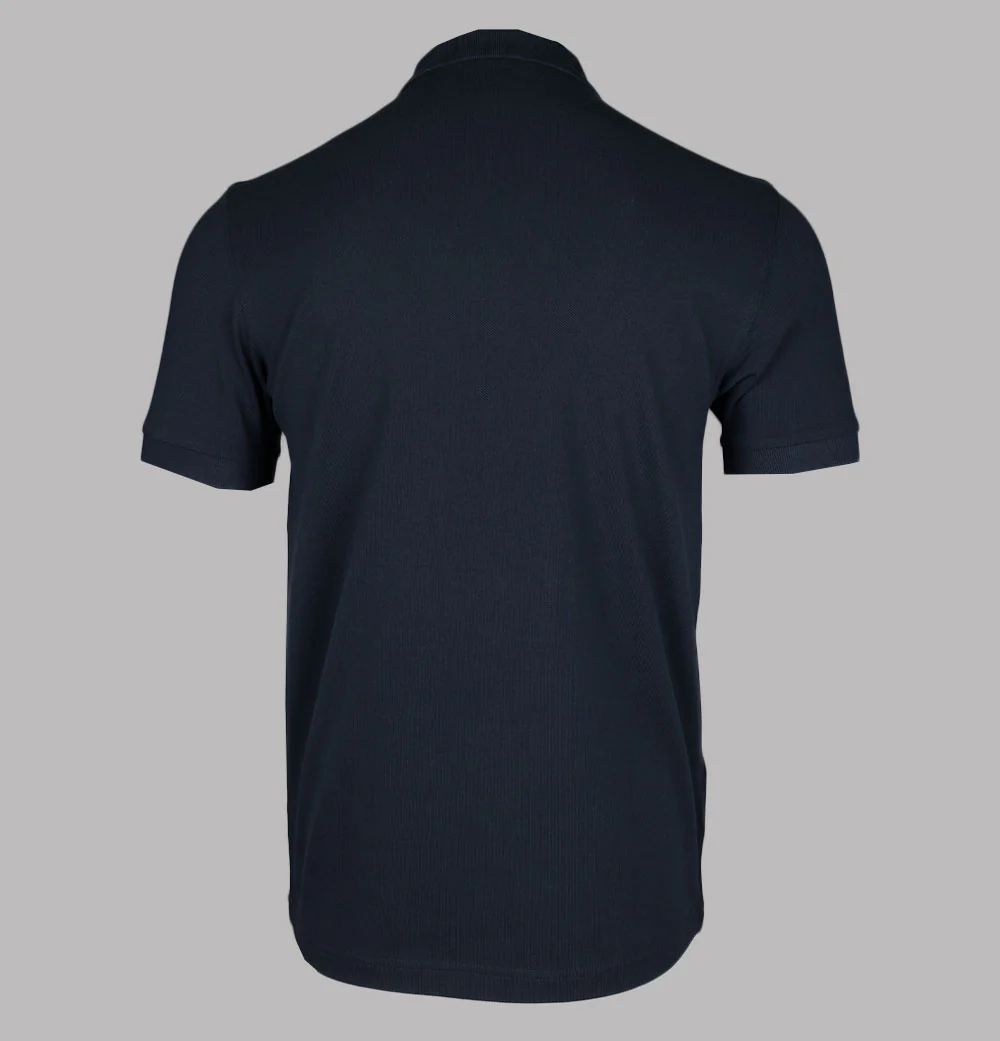 Fred Perry Plain Polo Shirt Navy/Honeycomb - Image 2