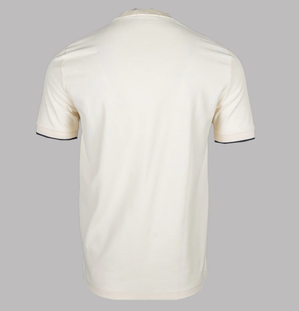 Fred Perry Pocket Detail Pique T-Shirt Ecru - Image 2