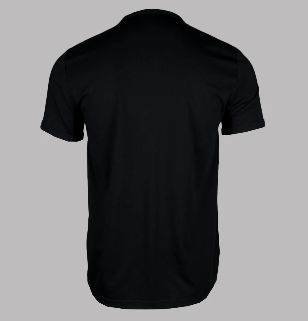Fred Perry Ringer T-Shirt Black/Ocean - Image 2