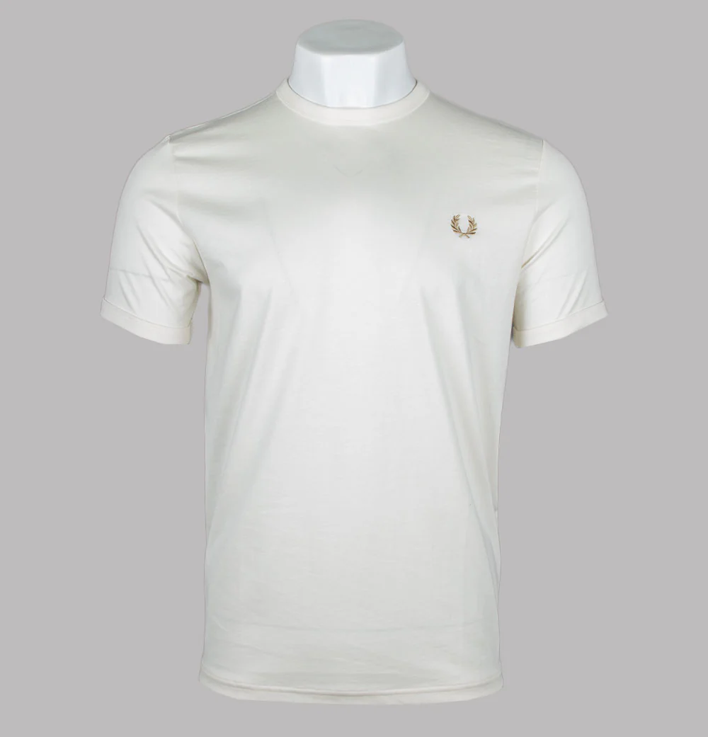 Fred Perry Ringer T-Shirt Ecru