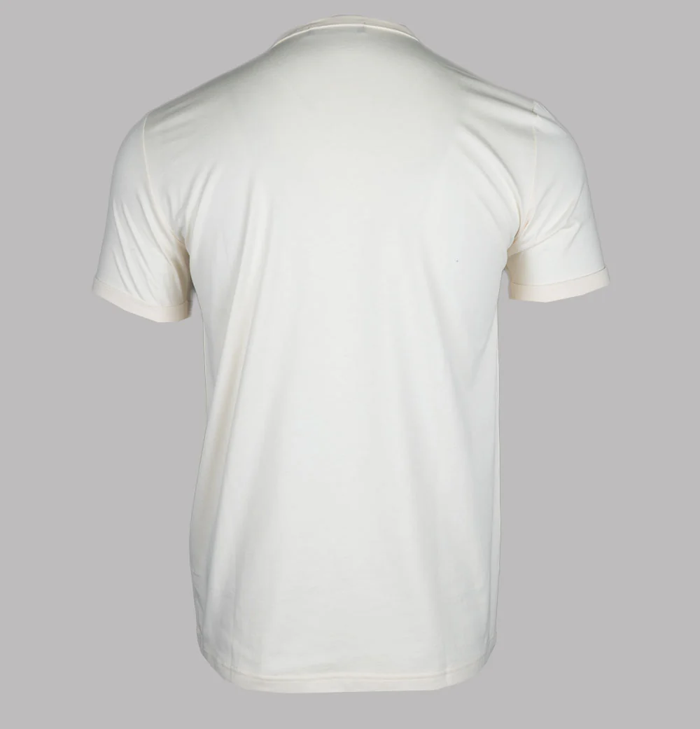 Fred Perry Ringer T-Shirt Ecru/Grassroots - Image 2
