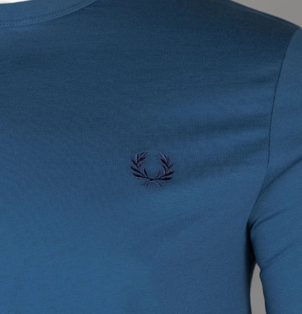 Fred Perry Ringer T-Shirt Midnight Blue - Image 3